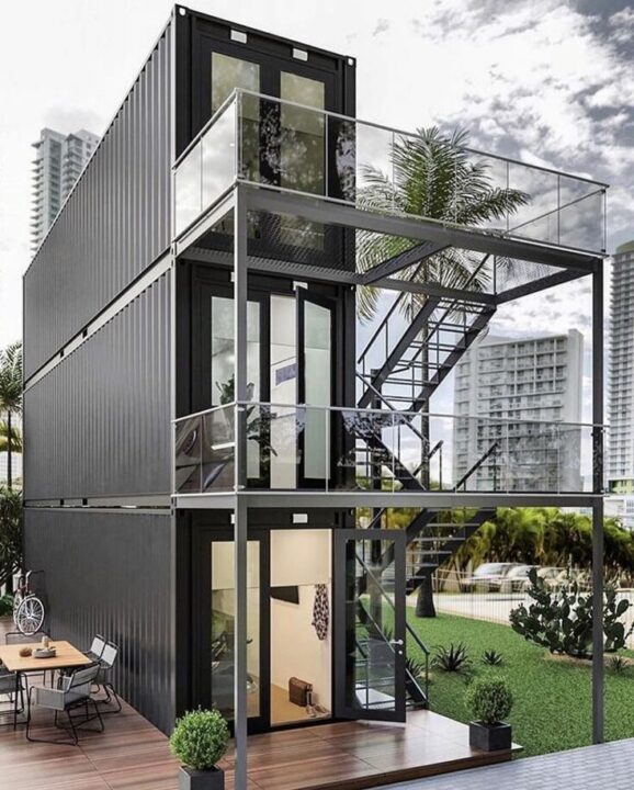 tall shipping container house