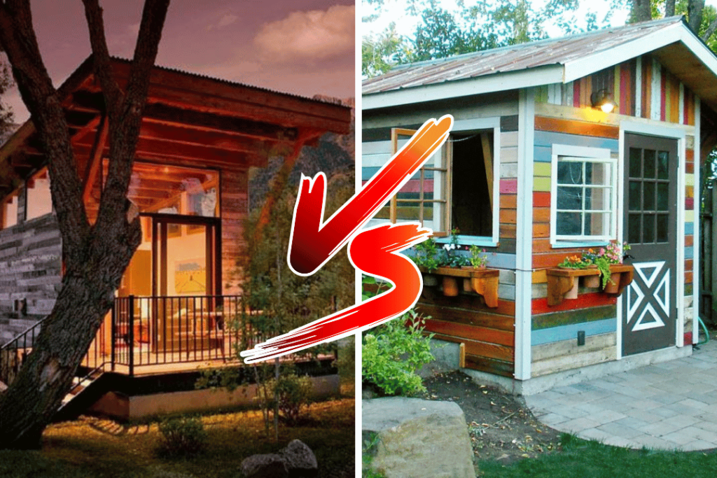 tiny house vs shed house
